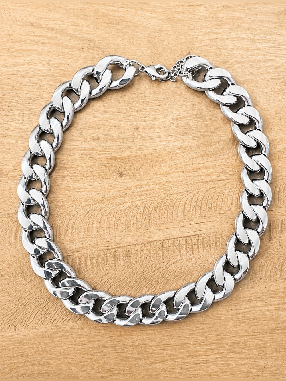 Graziano Chunky Silver Chain Necklace - Bold Cuban Link